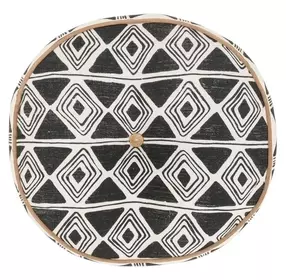 Radiant Oasis Nubia Black and White Round Accent Pillow Set of 2
