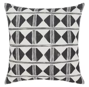 Radiant Oasis Nubia Black and White Square Accent Pillow Set of 2