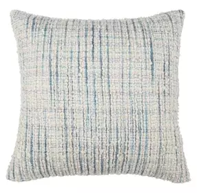 Equilibrium Trona Blue and Ivory Square Accent Pillow Set of 2