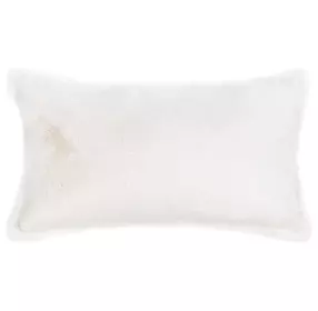 Novel Estate Taiga Faux Fur Ivory Rectangular Accent Pillow Set of 2