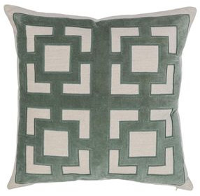 Novel Estate Corbin Jade Green Square Accent Pillow