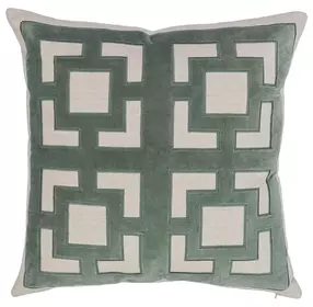 Novel Estate Corbin Jade Green Square Accent Pillow Set of 2