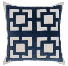 Novel Estate Corbin Navy Blue Square Accent Pillow Set of 2