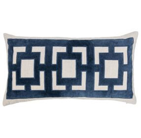 Novel Estate Corbin Navy Blue Rectangular Accent Pillow