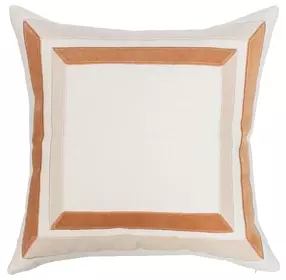 Novel Estate Maybrook Ivory and Natural Square Accent Pillow Set of 2