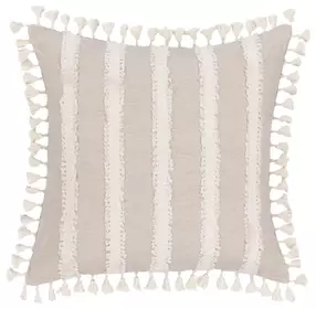 Tranquil Coasts Edisto Natural and Ivory Square Accent Pillow Set of 2