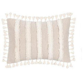 Tranquil Coasts Edisto Natural and Ivory Rectangular Accent Pillow