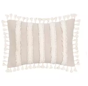 Tranquil Coasts Edisto Natural and Ivory Rectangular Accent Pillow Set of 2