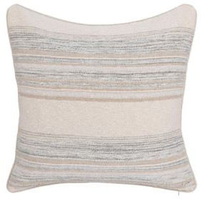 Tranquil Coasts Rockport Ivory and Brown Square Accent Pillow