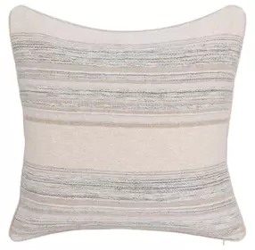 Tranquil Coasts Rockport Ivory and Brown Square Accent Pillow Set of 2