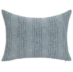 Gratitude Sea Fog Blue Rectangular Accent Pillow