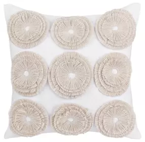 Tranquil Coasts Halston Ivory Square Accent Pillow Set of 2