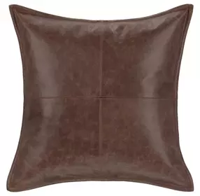 Soco Leather Parsons Cocoa 18 x 18" Accent Pillow Set of 2