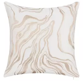 Tranquil Coasts Drift Ivory and Natural Square Accent Pillow Set of 2