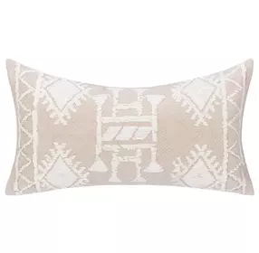 Lineage Abbey Mocha Cream and Ivory Rectangular Accent Pillow Set of 2