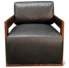 Harlow Charme Black Leather Chair