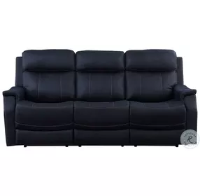 Valencia Ocean Blue Reclining 84" Sofa with Power Headrest And Footrest
