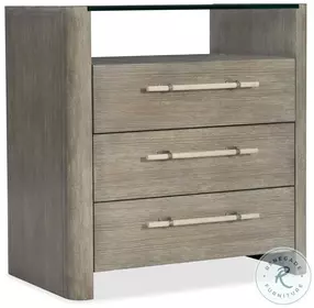 Affinity Gray 3 Drawer Nightstand
