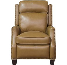 Van Buren Shoreham Ponytail Leather Push Thru The Arms Recliner with Nailhead Trim