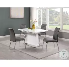 Vanessa White Extendable Dining Room Set