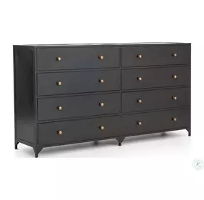 Belmont Black 8 Drawer Metal Dresser