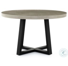 Cyrus Black Round 48" Outdoor Dining Table