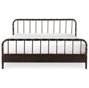 Vivian Dark Brown King Panel Bed