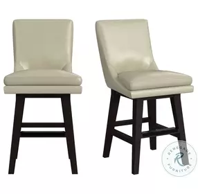 Charlie Beige Counter Height Stool Set Of 2