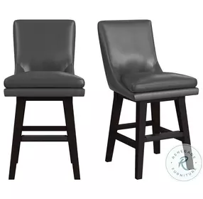 Charlie Pewter Counter Height Stool Set Of 2