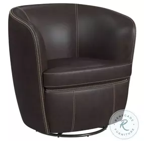 Zenith Brown Swivel Accent Chair