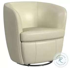 Zenith Cream Swivel Accent Chair