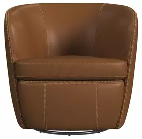 Zenith Tan Upholstered Swivel Chair
