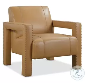Covette Pleasant Brittle Leather Accent Chair