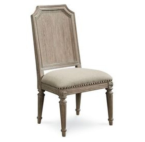 Arch Salvage Mills Brown Upholstered Dining Side Chair Set of 2