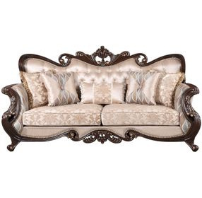 Constantine Beige 95" Sofa with Nailhead Trim