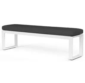 Newport Spectrum Carbon Upholstered Outdoor Dining Bench