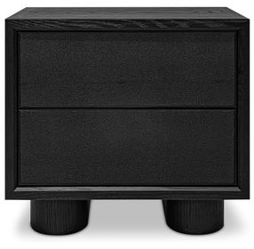 Marcelle Black 2 Drawer Nightstand