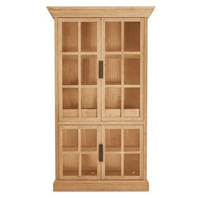 Raymond Natural 4 Glass Door Tall Cabinet