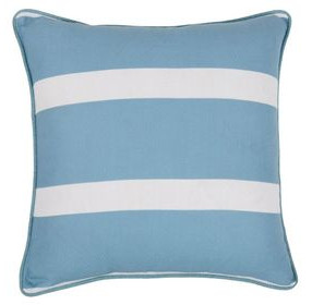 Indoor and Outdoor Hall Blue Square Accent Pillow
