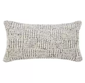 Shades Vico Ivory and Gray Rectangular Accent Pillow Set of 2