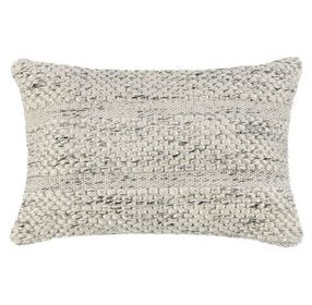 Shades Ford Ivory and Gray Rectangular Accent Pillow