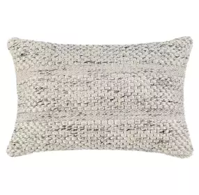 Shades Ford Ivory and Gray Rectangular Accent Pillow Set of 2