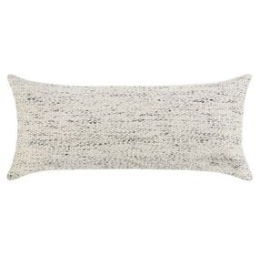 Shades Stella Ivory and Gray Rectangular Accent Pillow