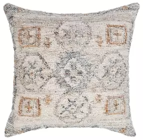 Performance Lukens Gray and Brown Square Accent Pillow Set of 2