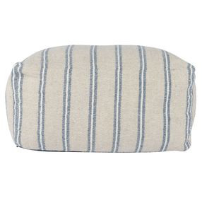 Poufs Delgada Natural and Blue Square Accent Pouf