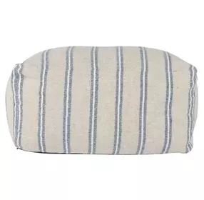 Poufs Delgada Natural and Blue Square Accent Pouf