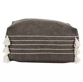 Poufs Ezekiel Vegan Leather Hickory Square Accent Pouf
