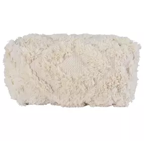 Poufs Luma Cream Square Accent Pouf