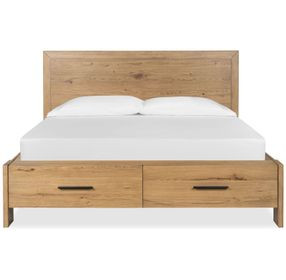 Brookstone Rustic Caramel California King Storage Panel Bed