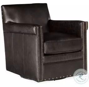 Potter Old Saddle Swivel Club Chair